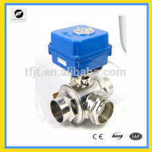 DN40,DN50 CTF010 DC24V 3 way stainless steel motorized ball valve with actuator for water pipe